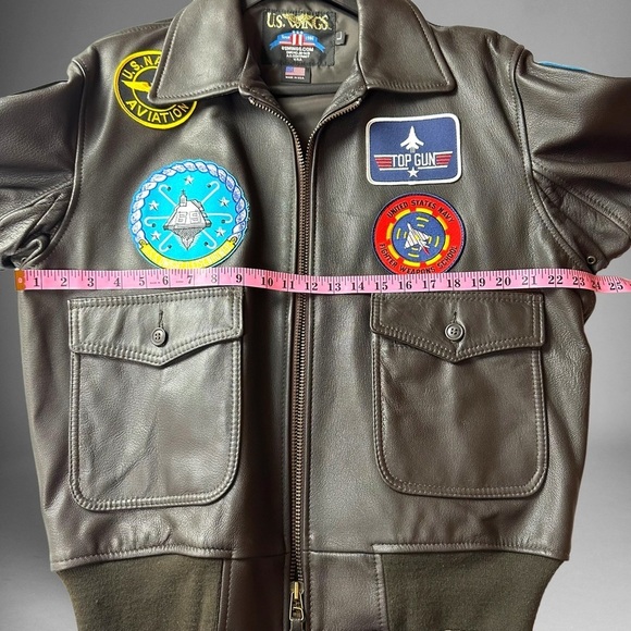 US Wings Signature Series Fighter Weapons School Bomber Jacket - Picture 8 of 15